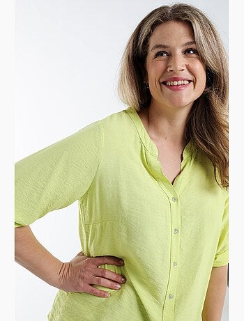 Blouse en viscose uni PAPRIKA