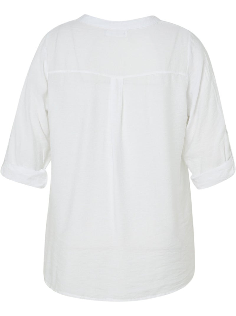 Blouse en viscose uni PAPRIKA Jaune citron - Kiabi