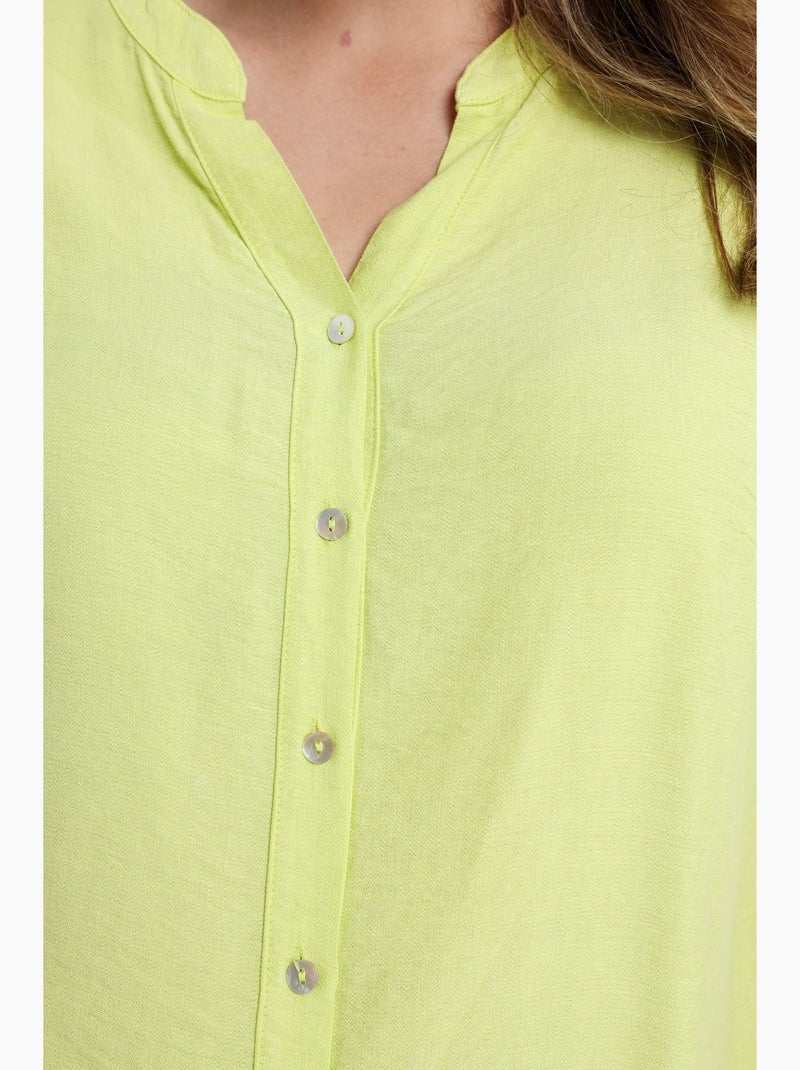 Blouse en viscose uni PAPRIKA Jaune - Kiabi