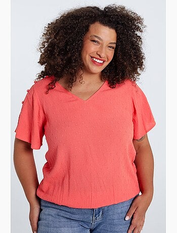 Blouse en viscose unie