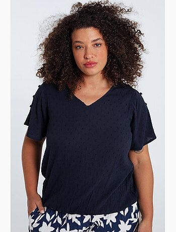 Blouse en viscose unie PAPRIKA