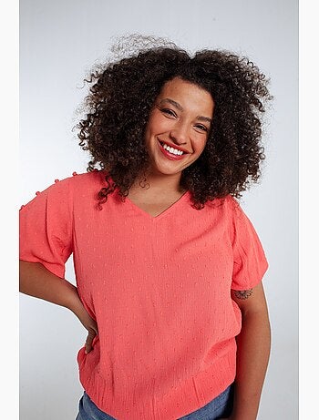 Blouse en viscose unie PAPRIKA