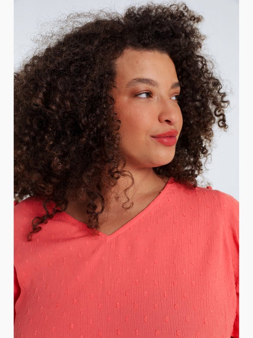Blouse en viscose unie PAPRIKA - Kiabi