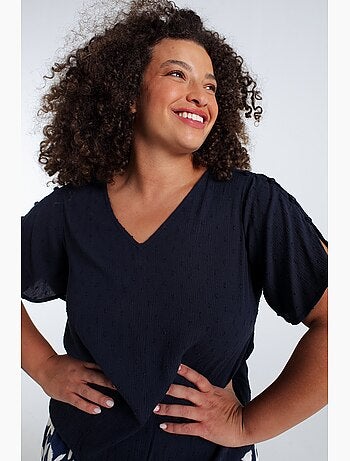 Blouse en viscose unie PAPRIKA