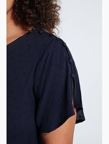 Blouse en viscose unie PAPRIKA