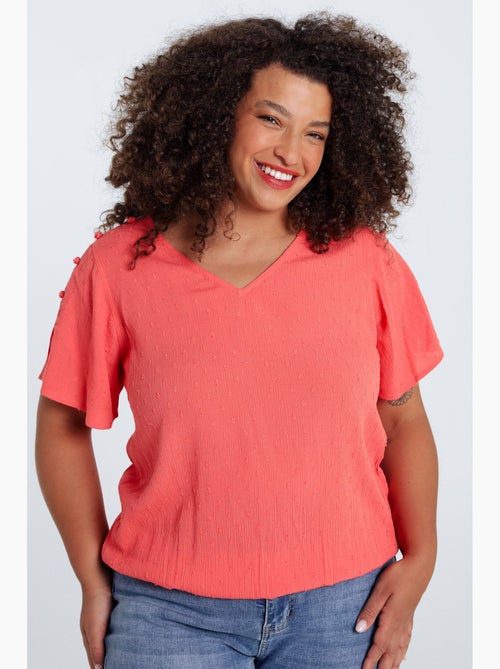 Blouse en viscose unie PAPRIKA - Kiabi