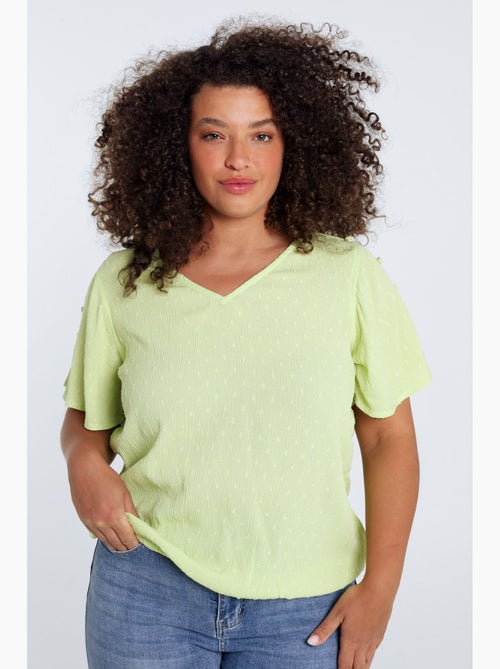 Blouse en viscose unie PAPRIKA - Kiabi