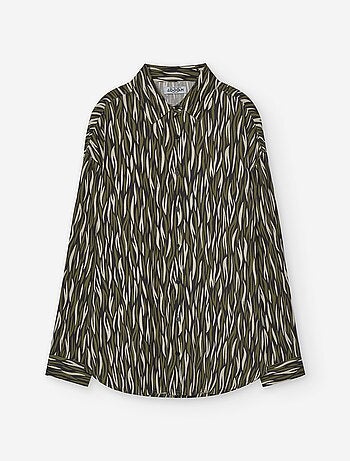 Blouse en voile à manches longues et motif