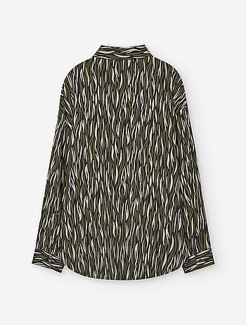 Blouse en voile à manches longues et motif