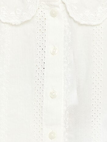 Blouse en voile de coton avec broderies