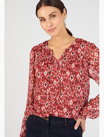 Blouse en voile imprimé - Damart