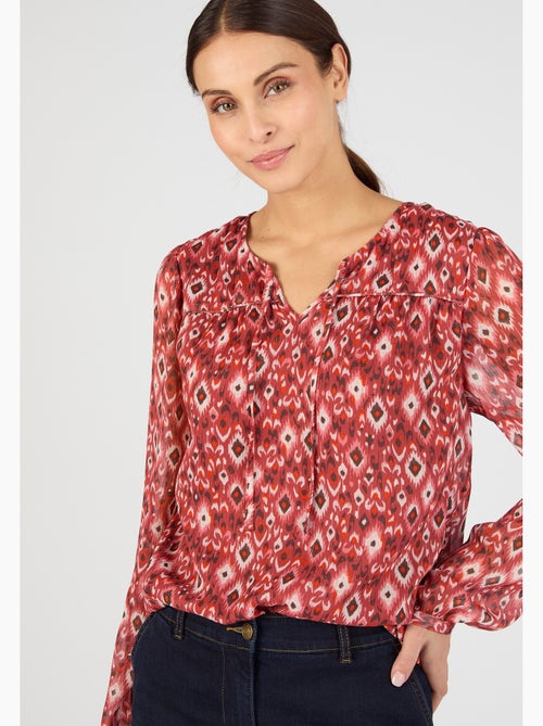 Blouse en voile imprimé - Damart - Kiabi