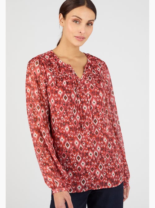 Blouse en voile imprimé - Damart - Kiabi