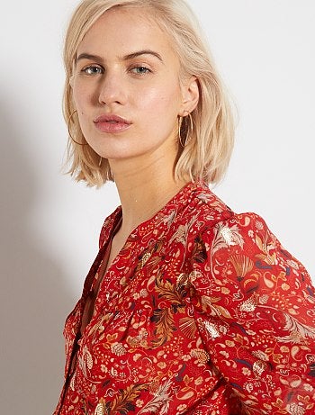 Blouse en voile imprimé - Kiabi
