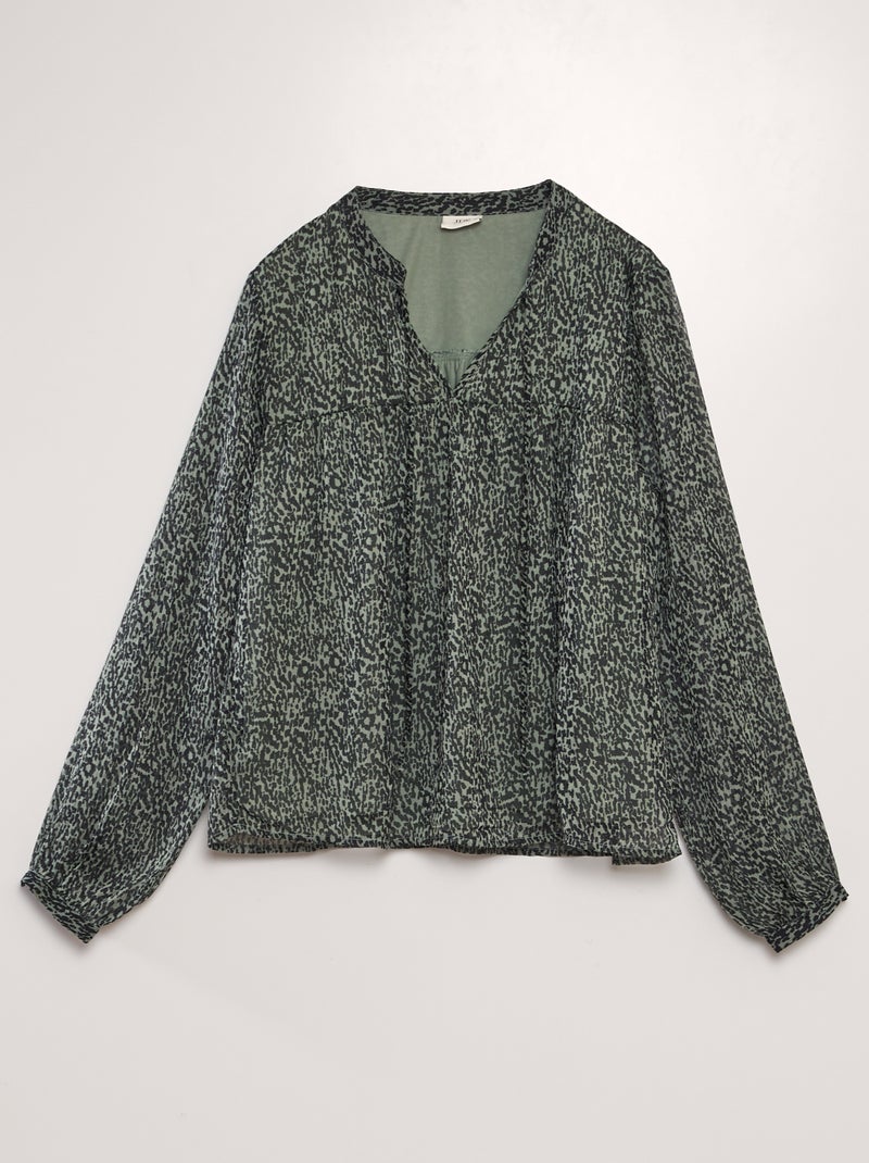 Blouse en voile 'JDY' Vert - Kiabi