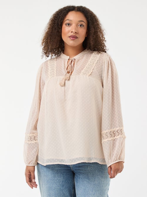 Blouse en voile 'Only Carmakoma' - Kiabi