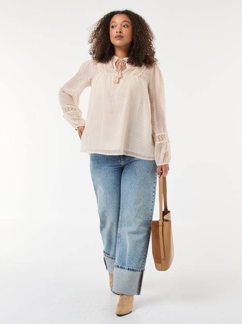 Blouse en voile 'Only Carmakoma' - Kiabi