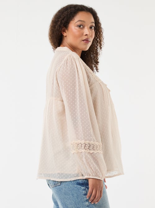 Blouse en voile 'Only Carmakoma' - Kiabi