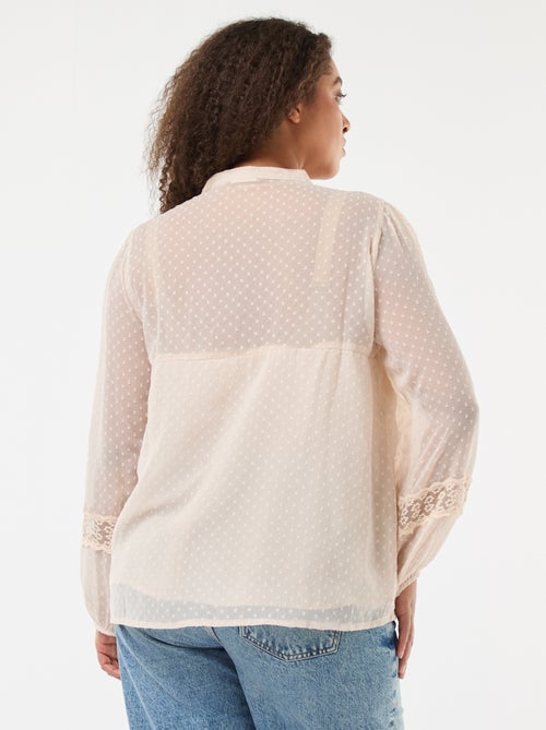 Blouse en voile 'Only Carmakoma' - Kiabi