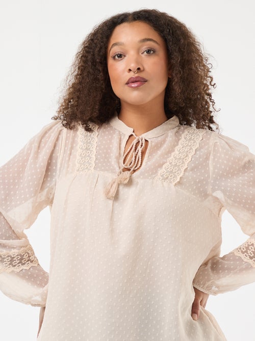 Blouse en voile 'Only Carmakoma' - Kiabi