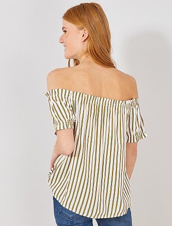 Blouse encolure 'Bardot' - Kiabi