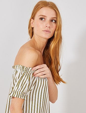 Blouse encolure 'Bardot' - Kiabi