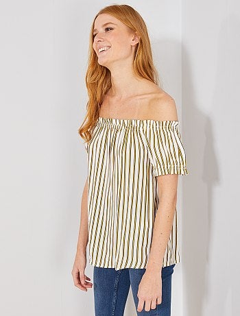 Blouse encolure 'Bardot' - Kiabi