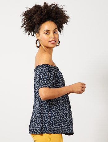 Blouse encolure 'Bardot' - Kiabi