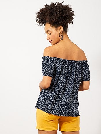 Blouse encolure 'Bardot' - Kiabi