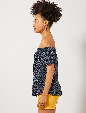 Blouse encolure 'Bardot' - Kiabi