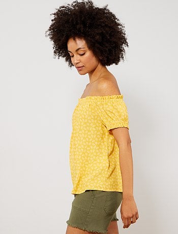 Blouse encolure 'Bardot' - Kiabi