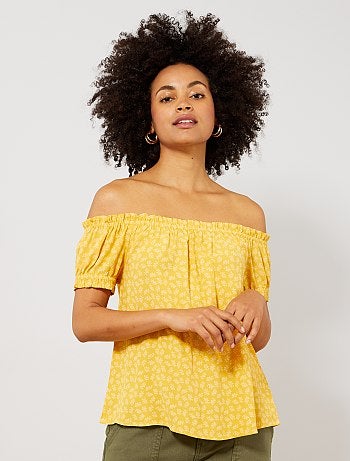 Blouse encolure 'Bardot' - Kiabi