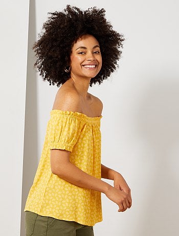 Blouse encolure 'Bardot' - Kiabi