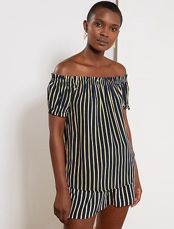 Blouse encolure 'Bardot' - Kiabi