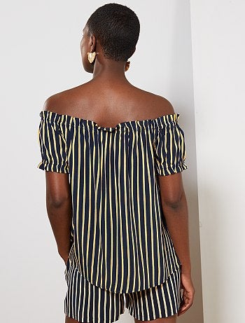 Blouse encolure 'Bardot' - Kiabi