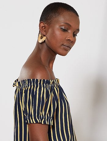 Blouse encolure 'Bardot' - Kiabi