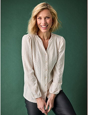 Blouse encolure fantaisie en maille - DAXON