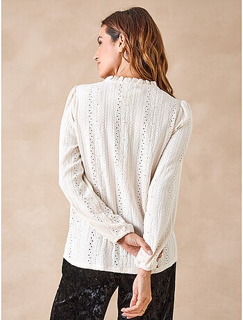 Blouse encolure fantaisie en maille - DAXON
