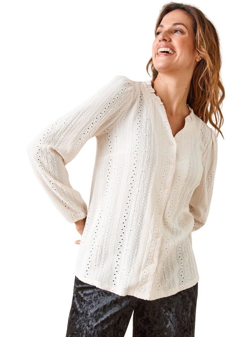 Blouse encolure fantaisie en maille - DAXON - Kiabi