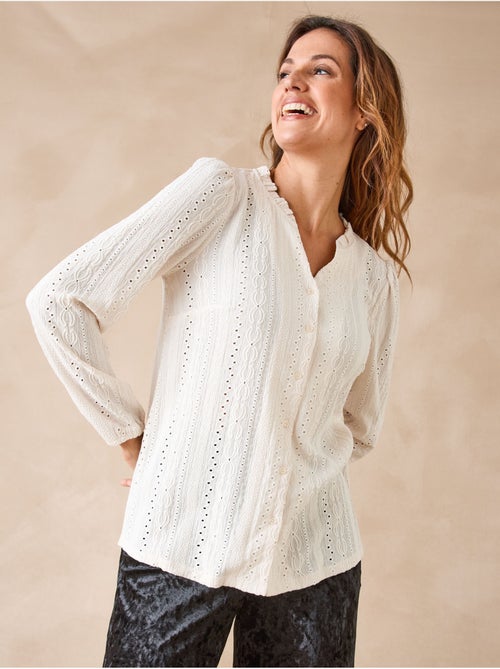 Blouse encolure fantaisie en maille - DAXON - Kiabi
