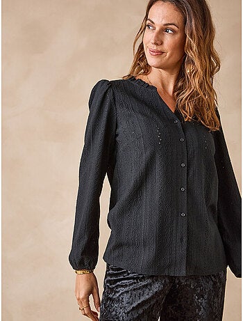 Blouse encolure fantaisie en maille - DAXON