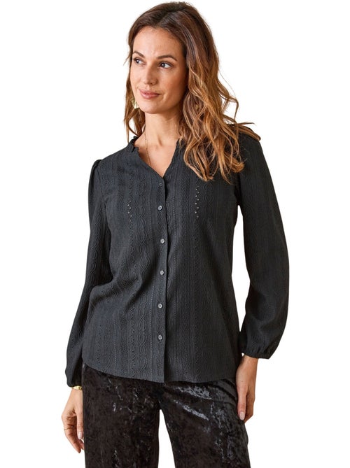Blouse encolure fantaisie en maille - DAXON - Kiabi