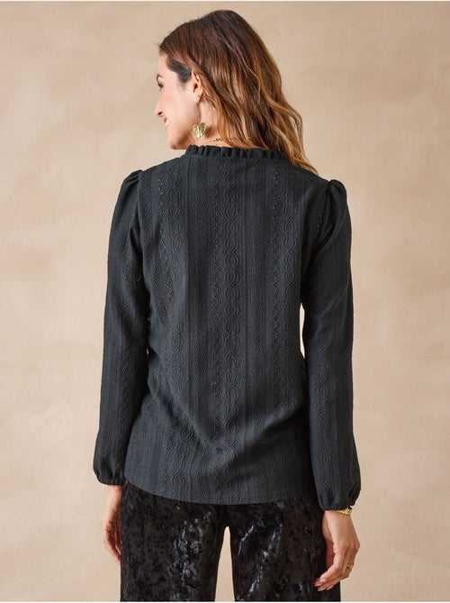 Blouse encolure fantaisie en maille - DAXON - Kiabi
