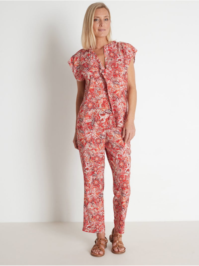 Blouse encolure ronde - DAXON Rouge - Kiabi