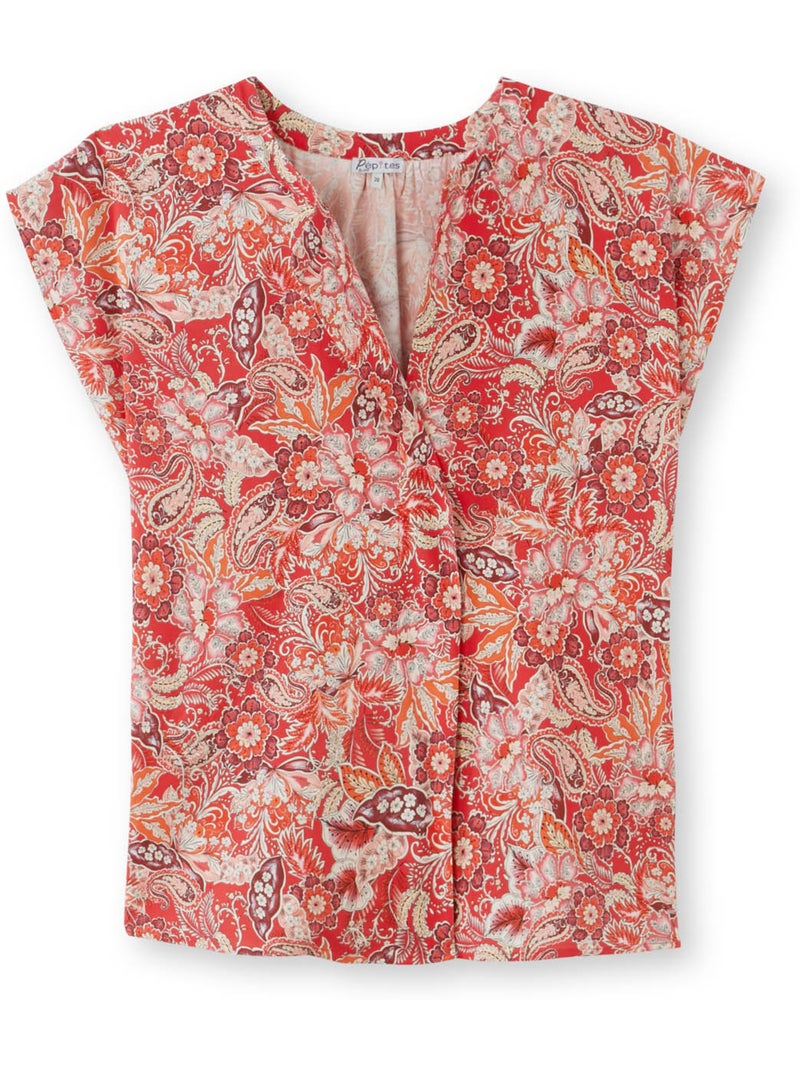 Blouse encolure ronde - DAXON Rouge - Kiabi