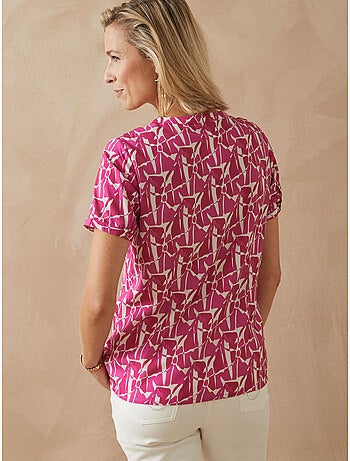 Blouse encolure ronde en microfibre - DAXON