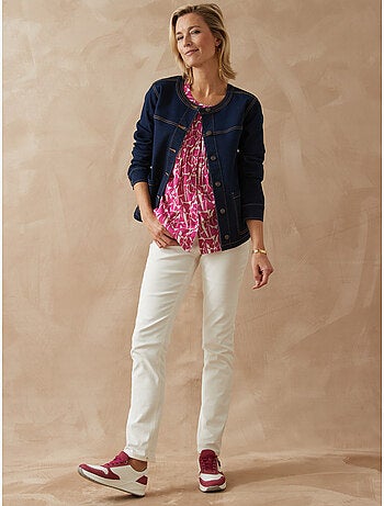 Blouse encolure ronde en microfibre - DAXON