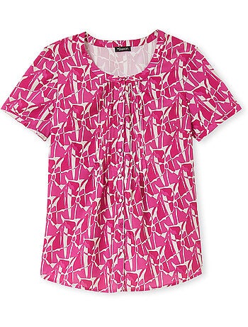 Blouse encolure ronde en microfibre - DAXON