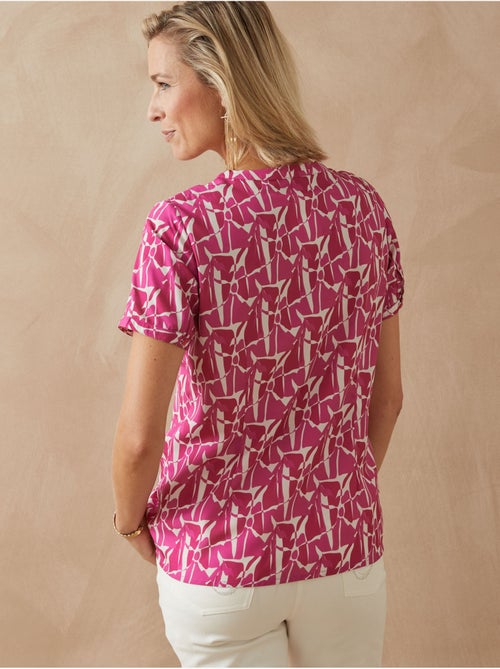 Blouse encolure ronde en microfibre - DAXON - Kiabi