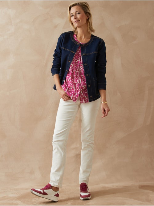 Blouse encolure ronde en microfibre - DAXON - Kiabi